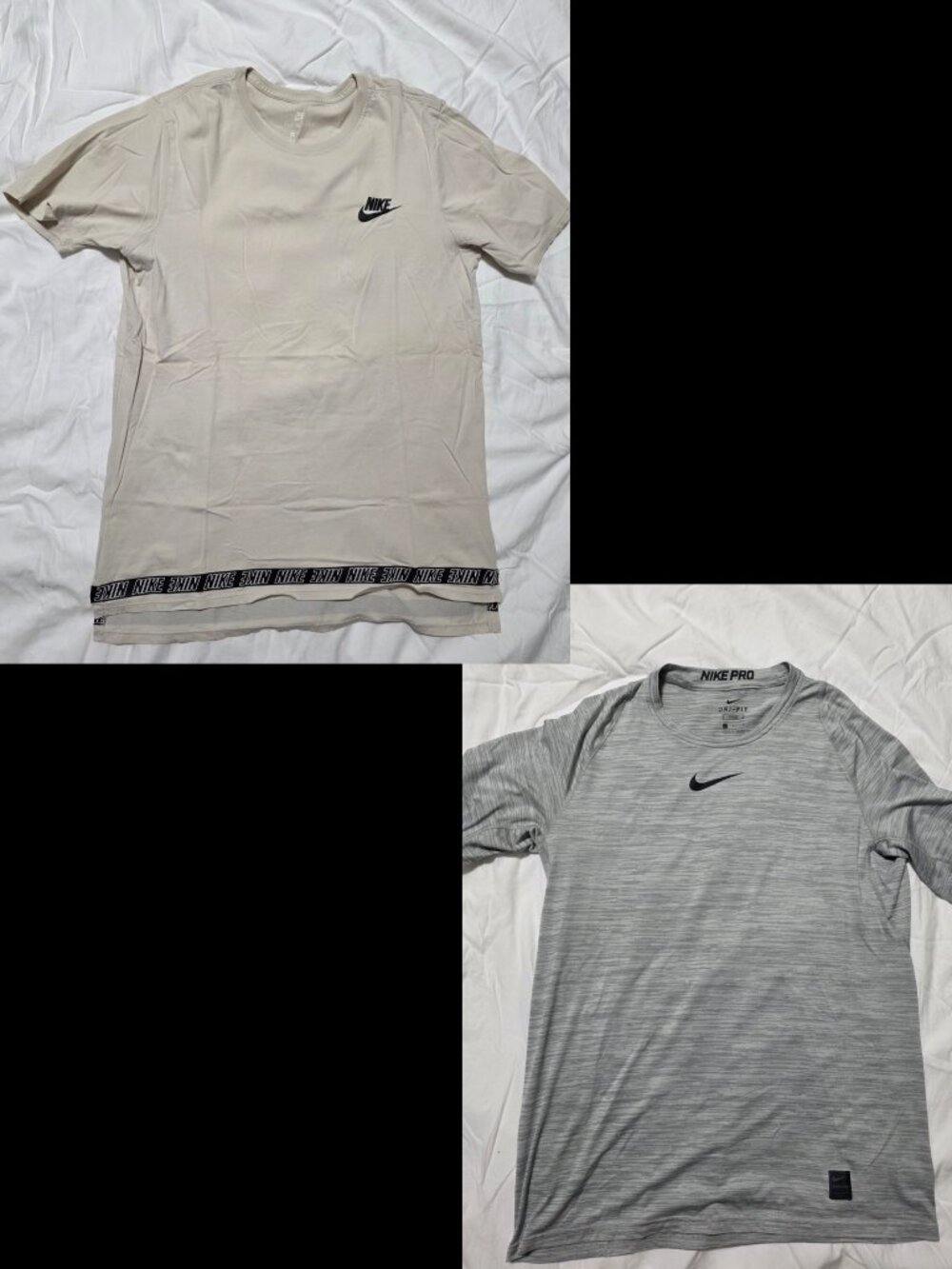 Nike T-shirt Bundle (2) Tan & Grey